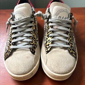 P448 John Python Snake Metallic Leopard Sneaker EU 40 US 9.5 10